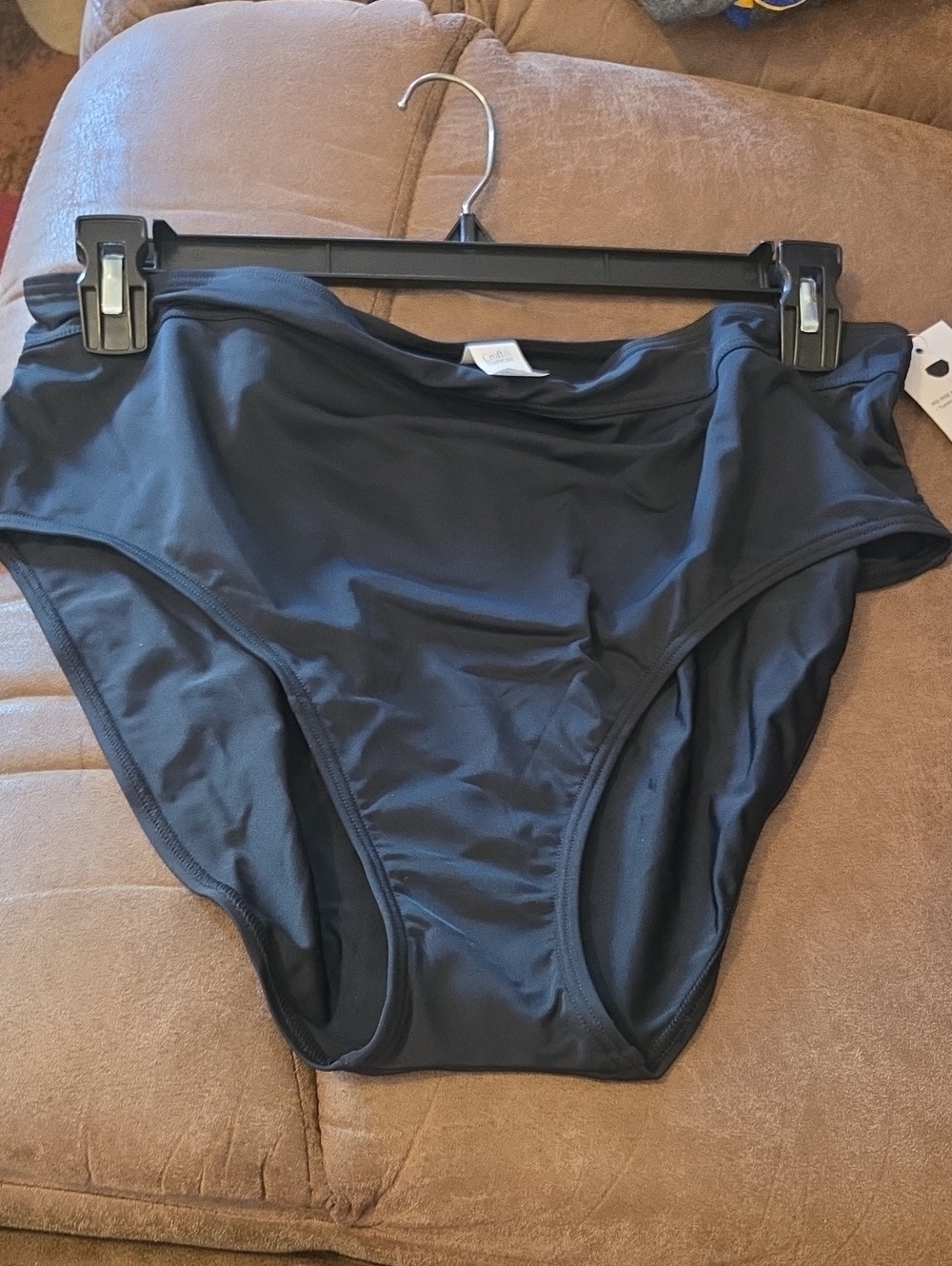 croft & barrow Black High-Waist Swim Bottoms